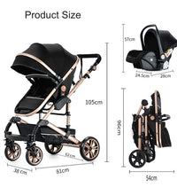 3 in 1 Travel System Baby Stroller size