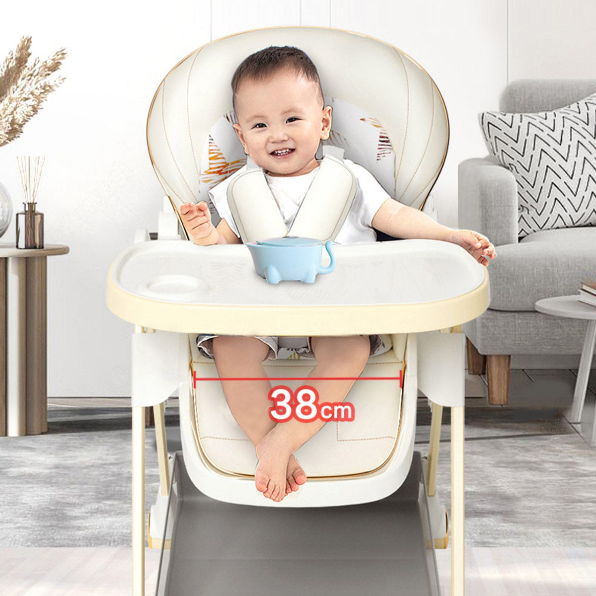 Portable Travel folding Infant High Chair width