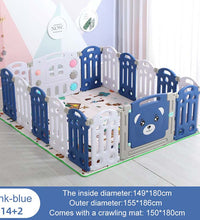 Foldable Baby Playpen Safety Play Yard With Fence and Playmat Indoor Outdoor Kids Play Pen