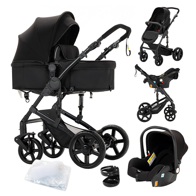 Infant Newborn Baby Bassinet Stroller 3 in 1 High-View Convertible Stroller