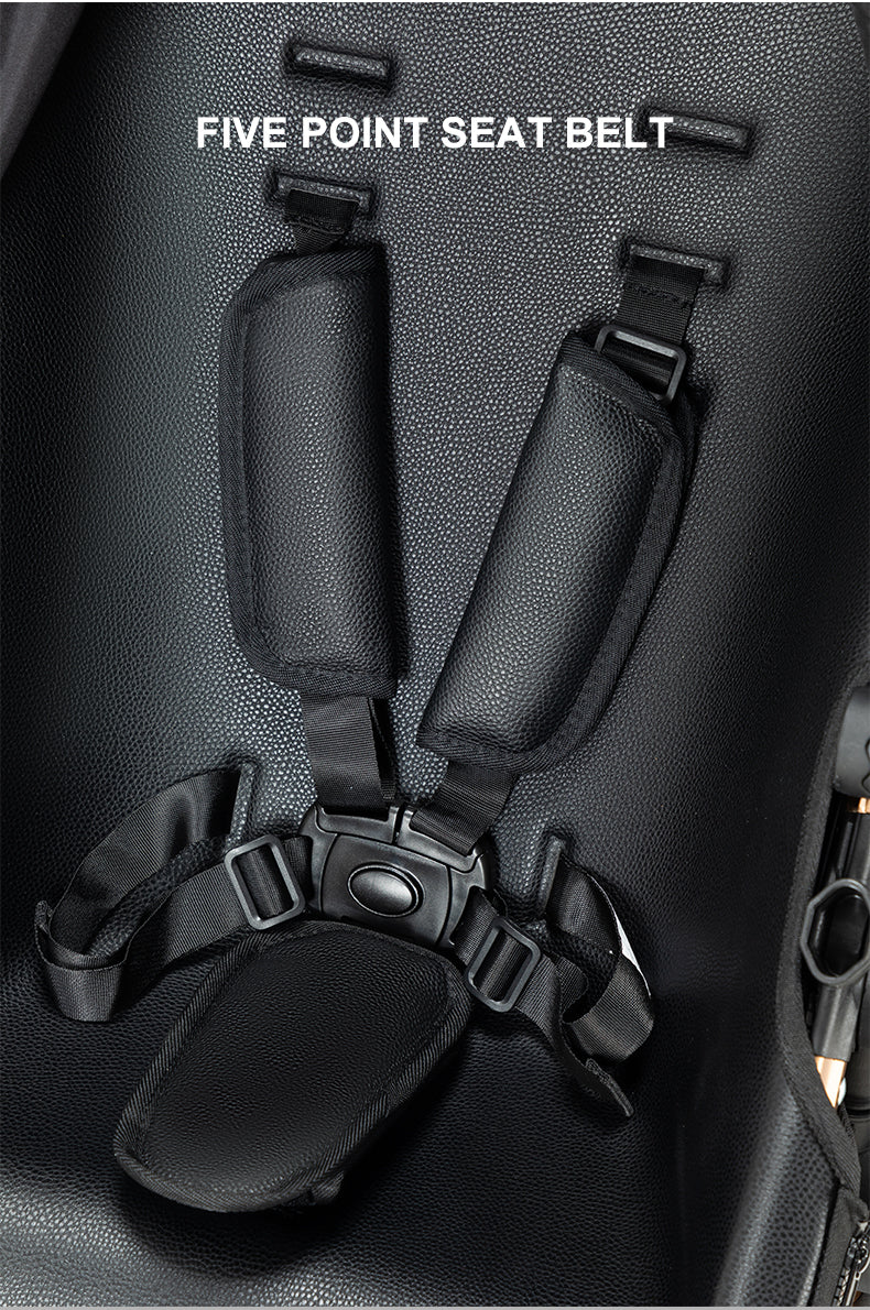 2 in 1 Luxurious Leather Baby Stroller