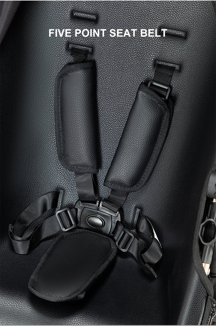 2 in 1 Luxurious Leather Baby Stroller