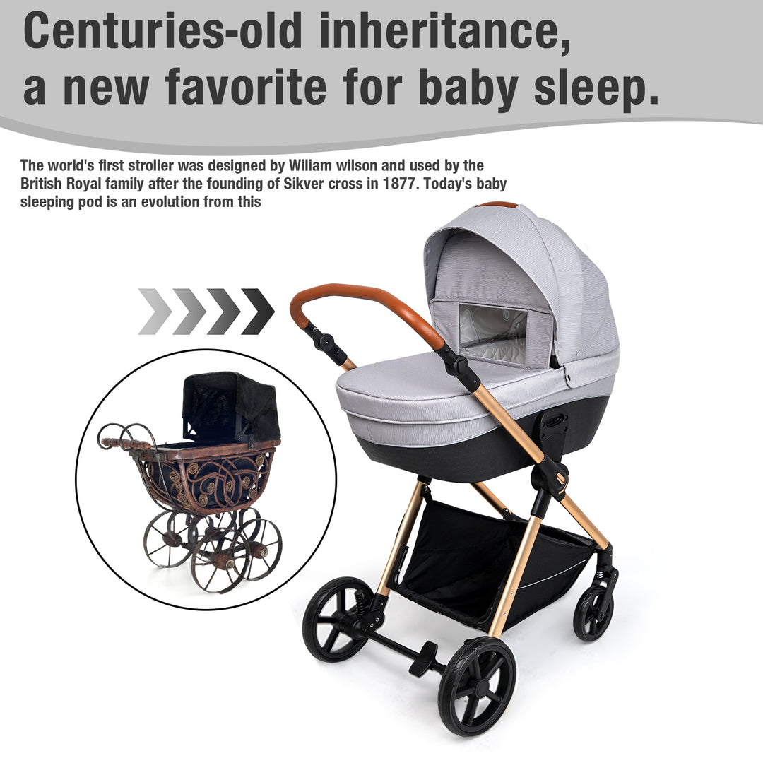 Carrycot 3-in-1 Baby Stroller with Bassinets