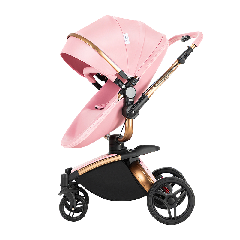 2 in 1 Luxurious Leather Baby Stroller