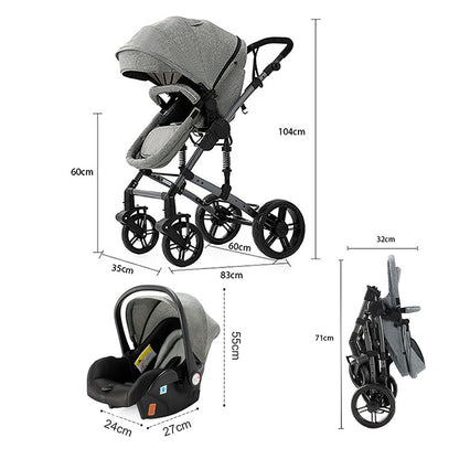 Baby Folding Strollers Baby Pram size