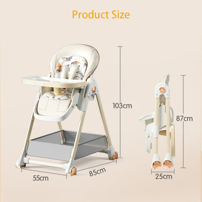 Portable Travel folding Infant High Chair size