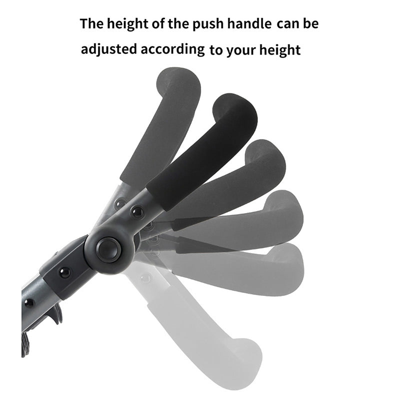 the height of the push handle can be adjusyed according to your height