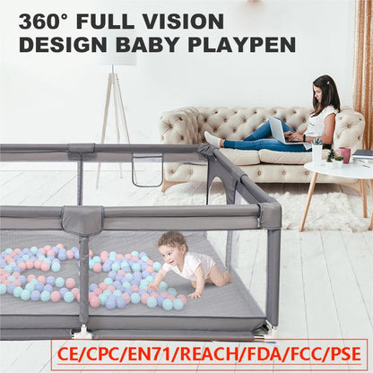 Large Baby Playpen Sturdy Safety Baby Play Yards