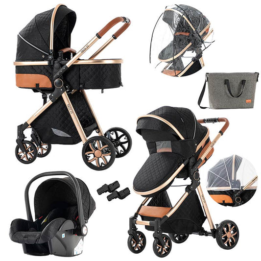 Baby Travel System Stroller with Car Seat Combo Black color