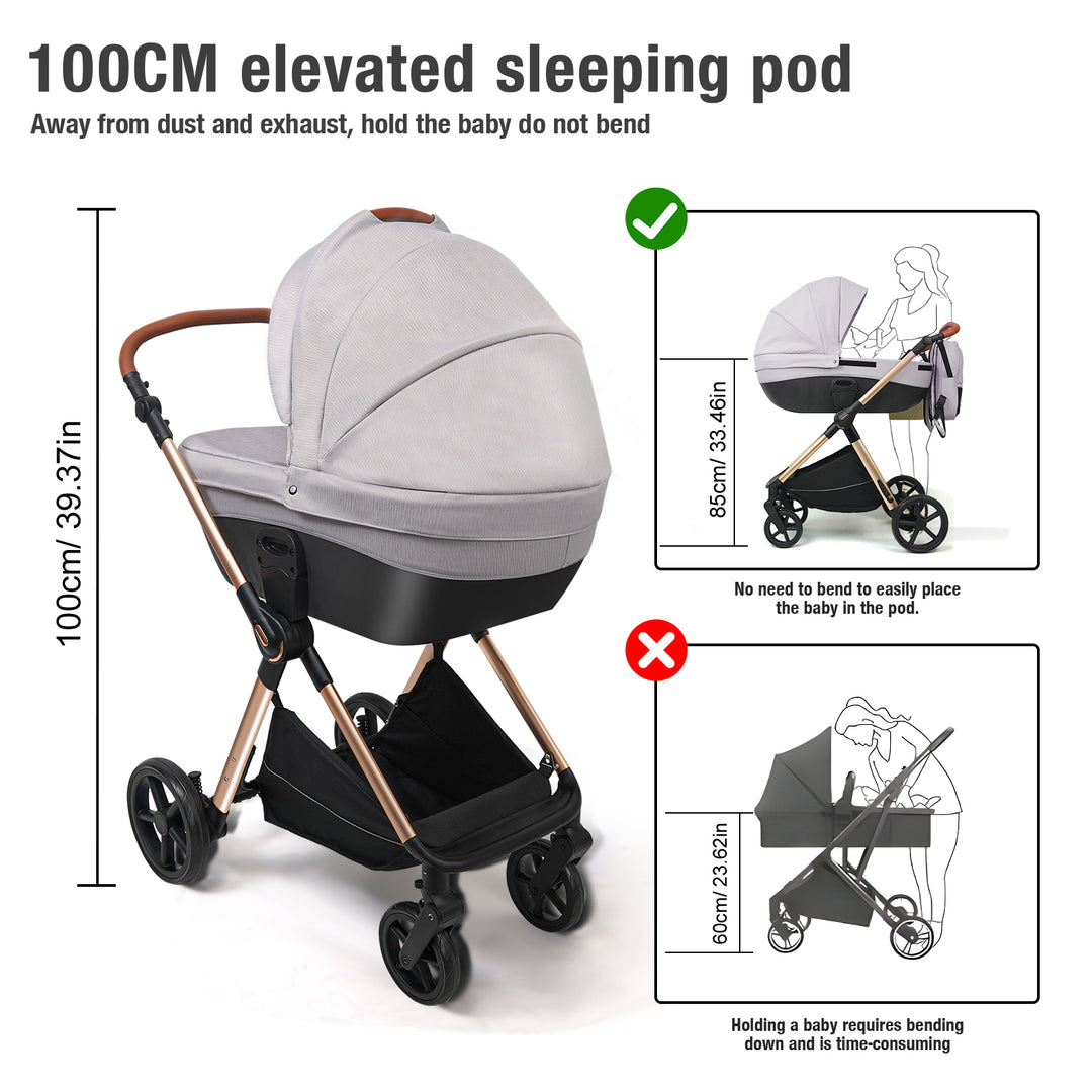 Carrycot 3-in-1 Baby Stroller