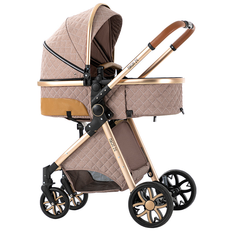 MagicZC 3 in 1 Travel Luxury Prams Shock Resistant Pushchairs Magic ZC