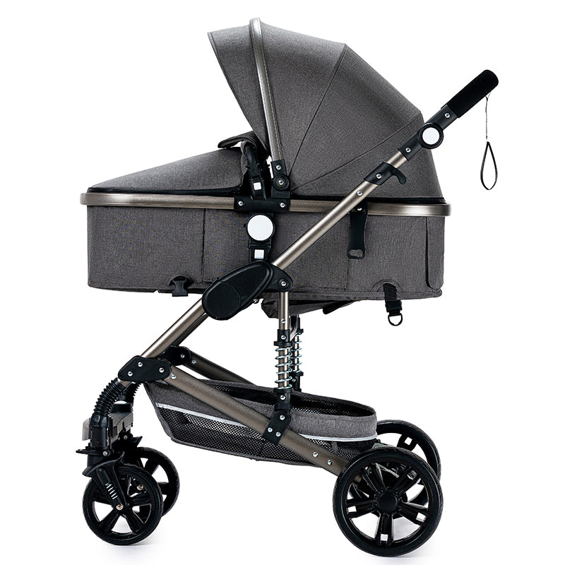 Travel System Kinderwagen und Babyschale mit höhenverstellbarem Wendesitz, Kinderwagenmodus