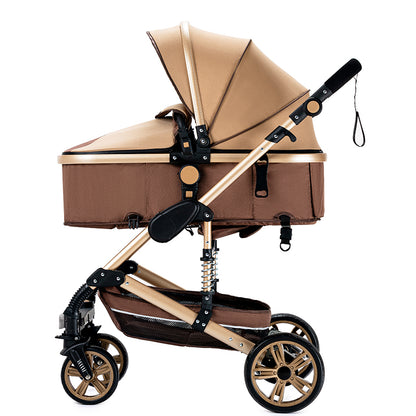 Travel System Kinderwagen und Babyschale mit höhenverstellbarem Wendesitz, Kinderwagenmodus