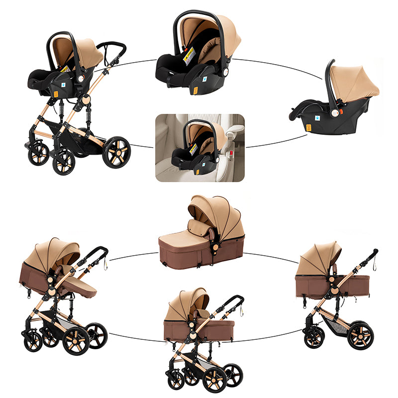 3 in 1 Newborn Stroller car Seat Combo
