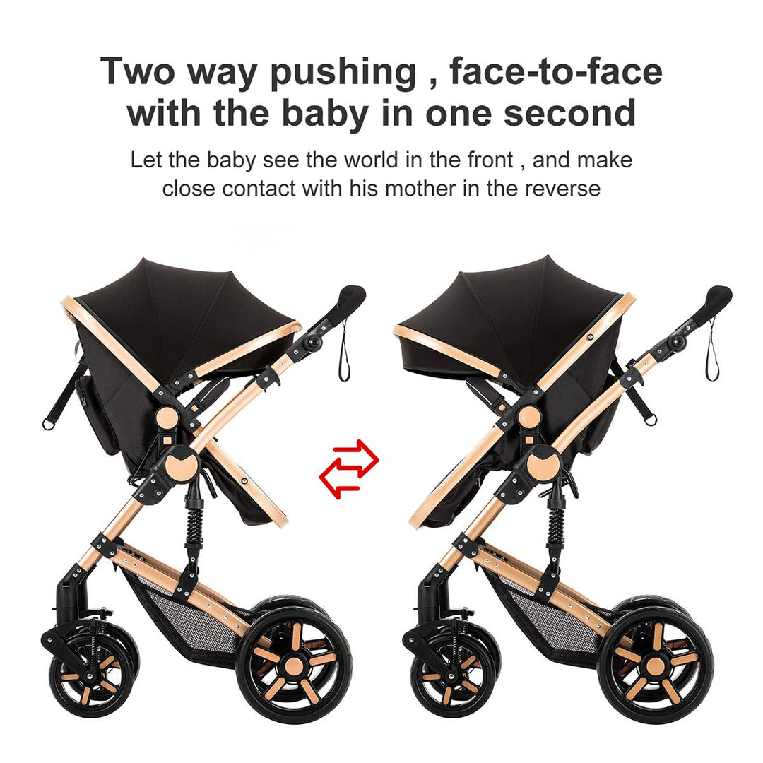 2 in 1 Newborn Baby Stroller