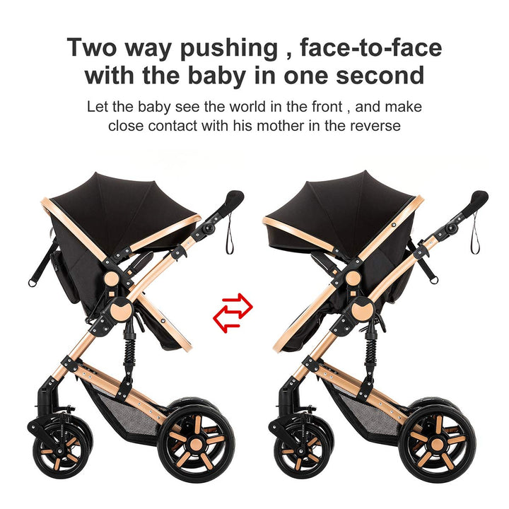 2 in 1 Newborn Baby Stroller