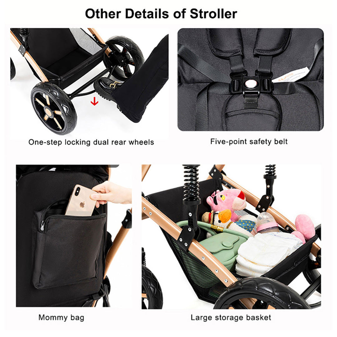 2 in 1 Newborn Baby Stroller