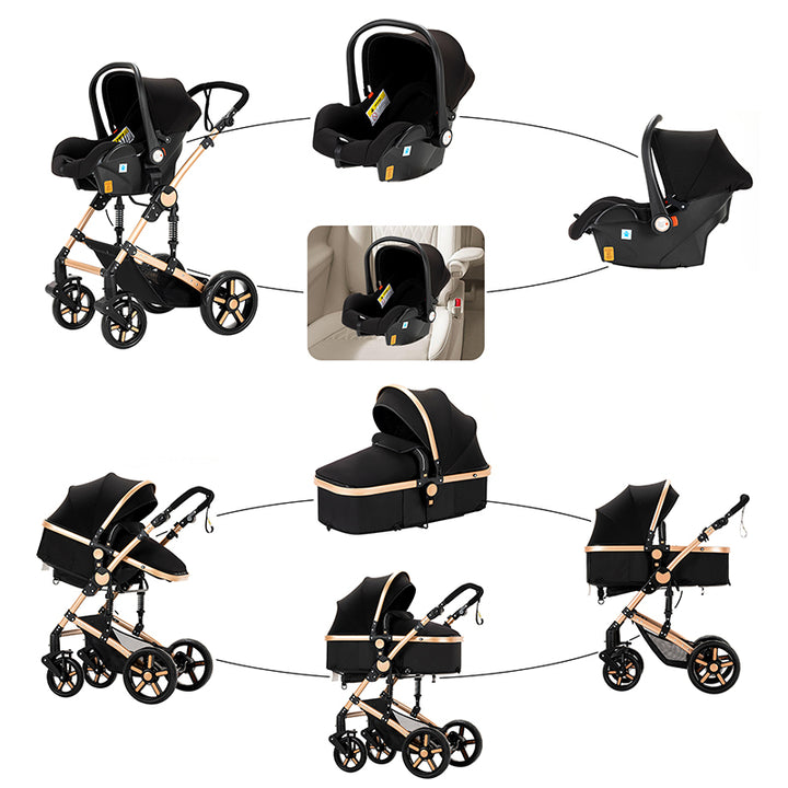 3 in 1 Newborn Stroller car Seat Combo