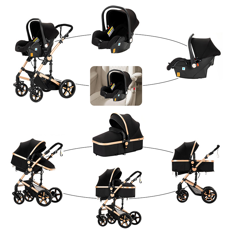 pram stroller with car seat 3 in 1 Newborn Stroller car Seat Combo – Magic ZC