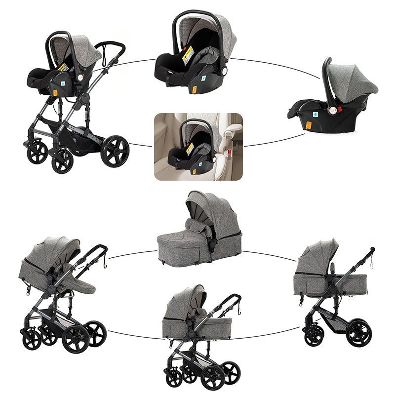 3 in 1 Newborn Stroller car Seat Combo