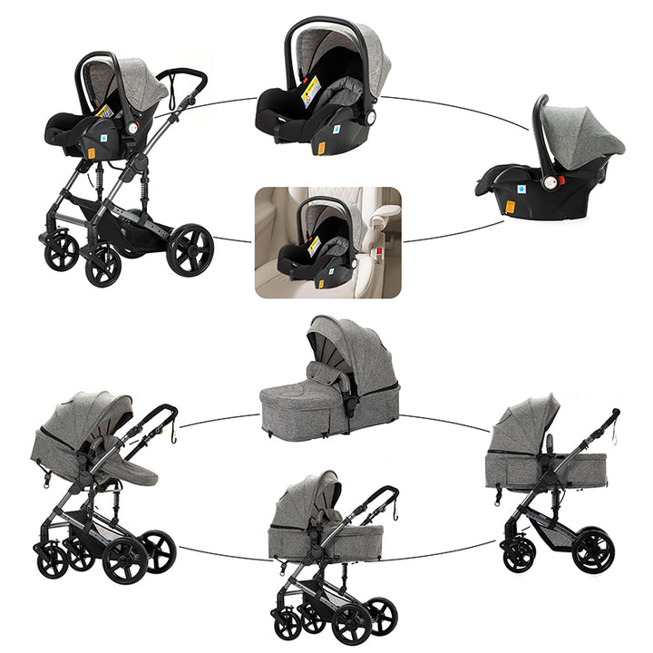 3 in 1 Newborn Stroller car Seat Combo