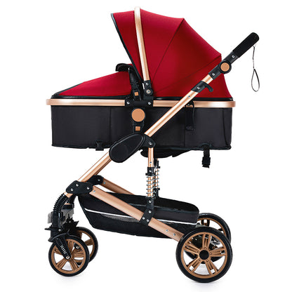 Travel System Kinderwagen und Babyschale mit höhenverstellbarem Wendesitz, Kinderwagenmodus