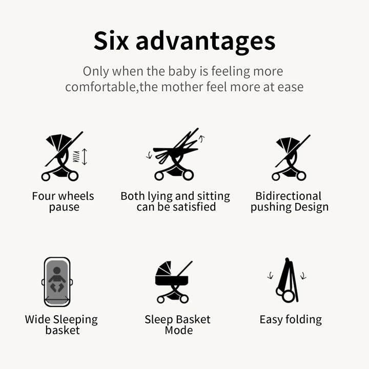 3 in 1 baby stroller Magic ZC V9 blackgold