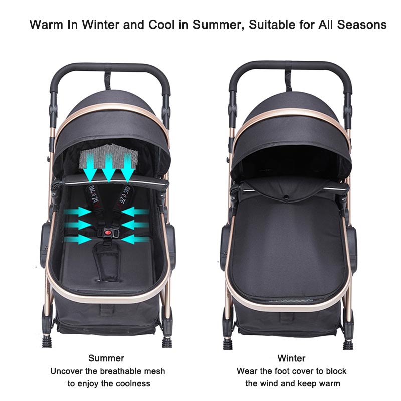 3 in 1 Travel System Baby Stroller with foot cover