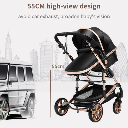 Travel System Baby Stroller with 55cm high-view design