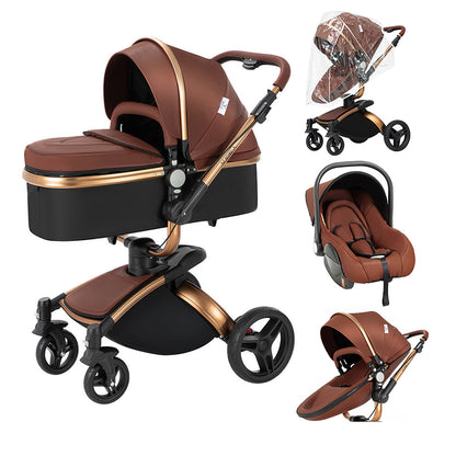 MagicZC® 3 in 1 Luxury Baby Strollers Travel Pram Multifunctional