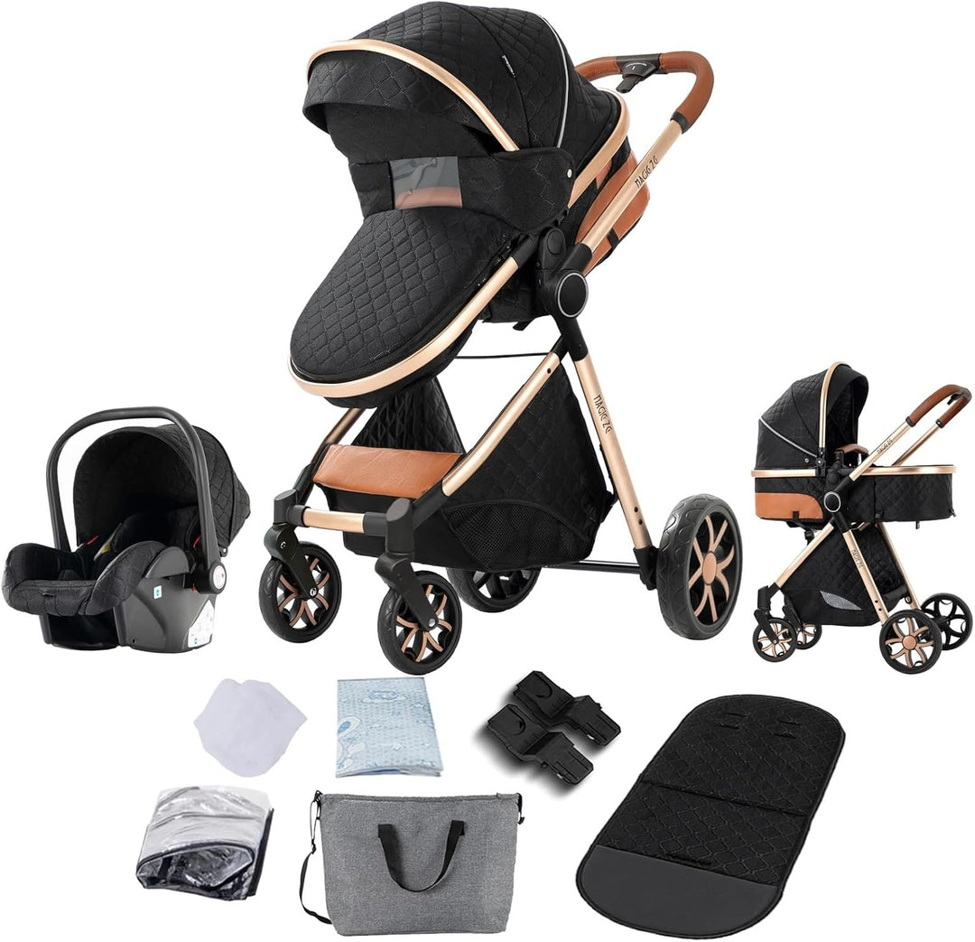 3 in 1 baby stroller Magic ZC V9 blackgold