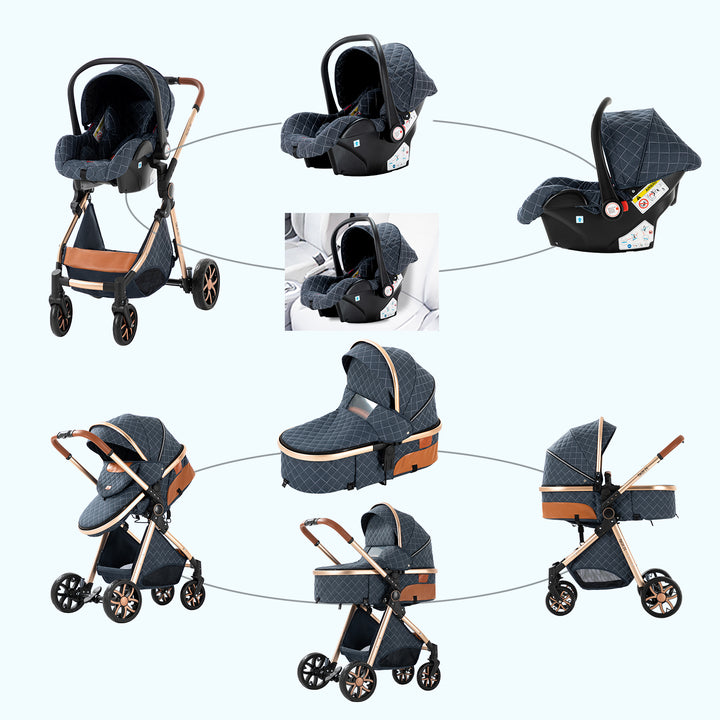 3 IN 1 Adjustable Stroller Car Seat Combo