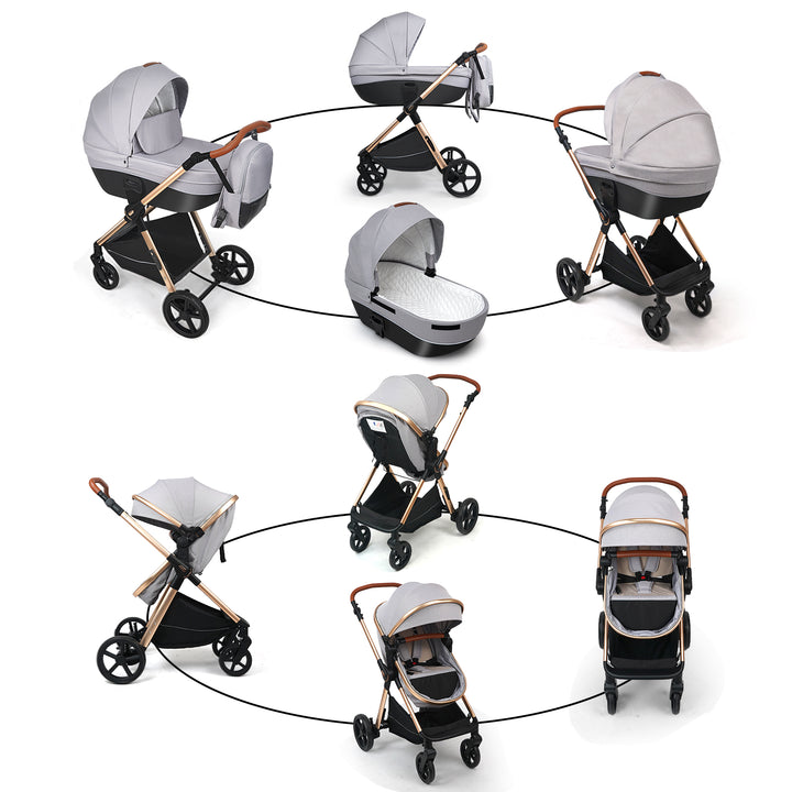 Carrycot 3-in-1 Baby Stroller with Bassinets