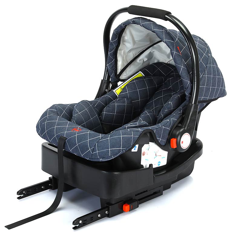 Baby car seat with isofix outlet base