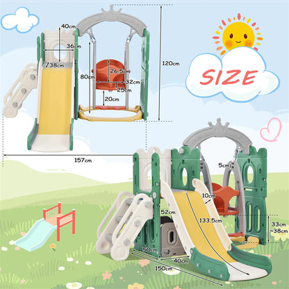 MagicZC® Freestanding Baby Slide and Swing Indoor