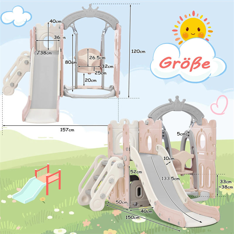 MagicZC® Freestanding Baby Slide and Swing Indoor