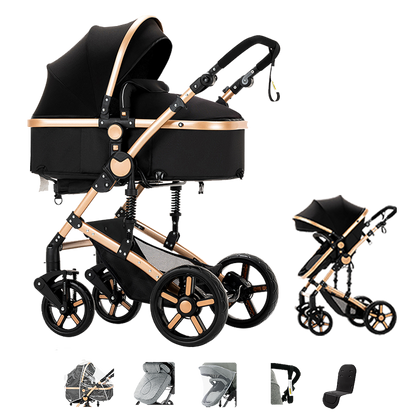 Newborn Stroller Blackgold