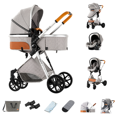 Newborn Stroller and Car Seat Lightgrey