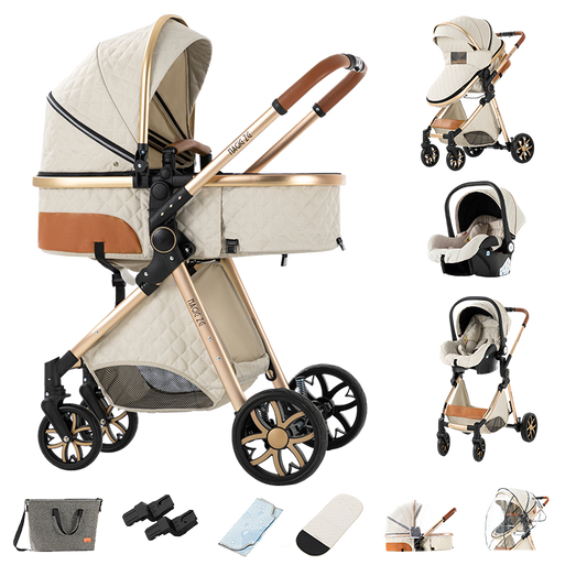 Newborn Stroller and Car Seat White