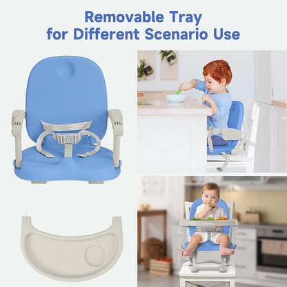 Baby Dining Chair Mini Portable Children's Dining Chair Compact Fold Travel Booster Seat