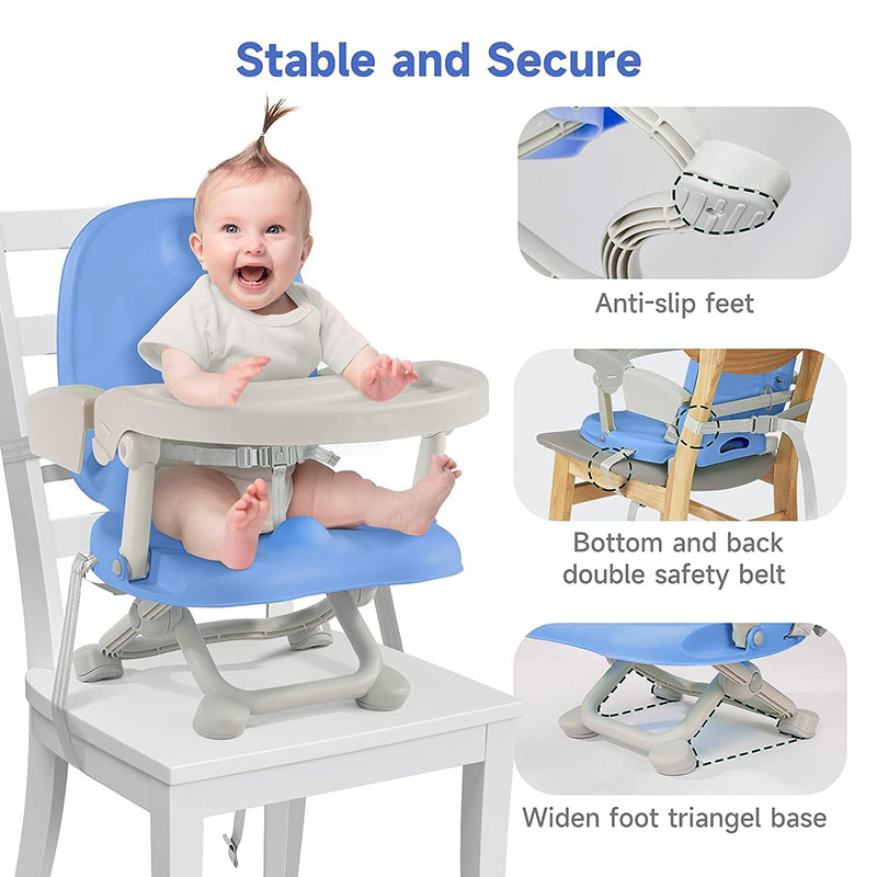 Baby Dining Chair Mini Portable Children's Dining Chair Compact Fold Travel Booster Seat