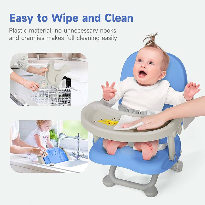 Baby Dining Chair Mini Portable Children's Dining Chair Compact Fold Travel Booster Seat