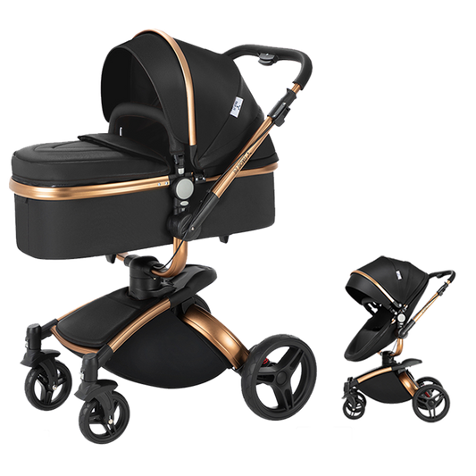 R906 Newborn Stroller Blackgold