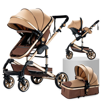 Travel System Baby Stroller and Infant Car Seat Khaki