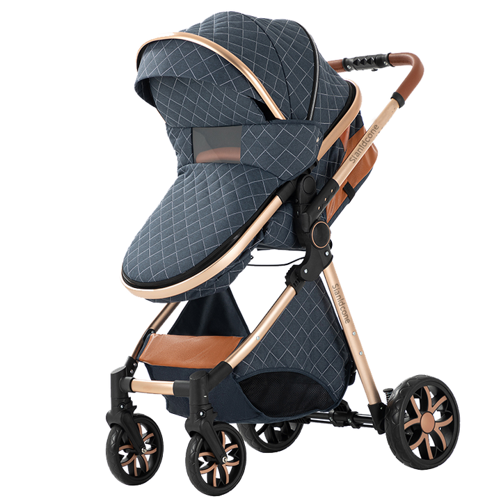 Sianldcone Adjustable Canopy Stroller-blue