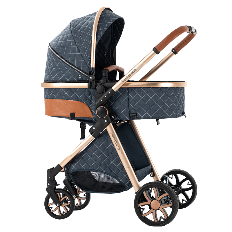 Sianldcone Adjustable Canopy Stroller-blue