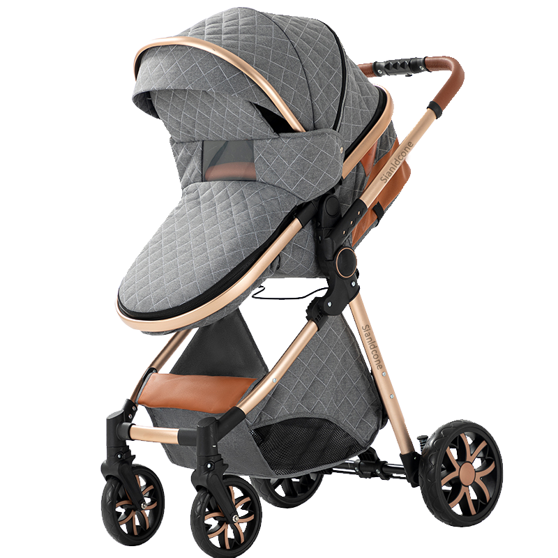 Sianldcone Adjustable Canopy Stroller-grey