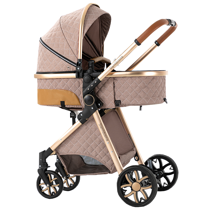 Sianldcone Adjustable Canopy Stroller-khaki