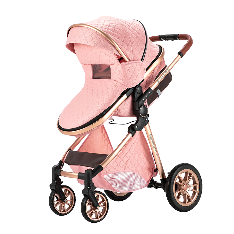 Sianldcone Adjustable Canopy Stroller-pink