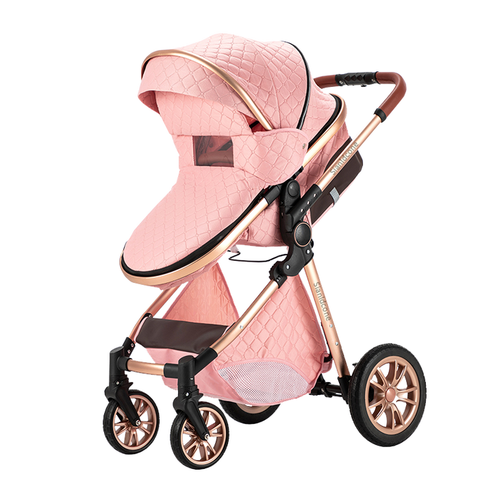 Sianldcone Adjustable Canopy Stroller-pink
